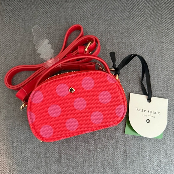 kate spade Handbags - Kate Spade x Target NWT Pink and Red Polka Dot Mini Crossbody Bag
